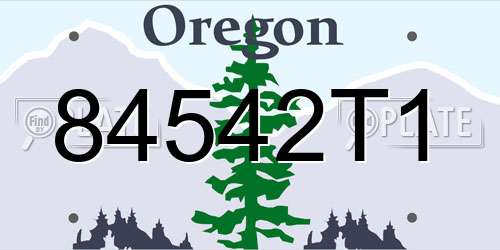 84542T1 Oregon License Plate