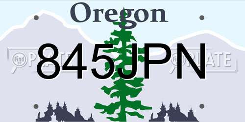 845JPN Oregon License Plate