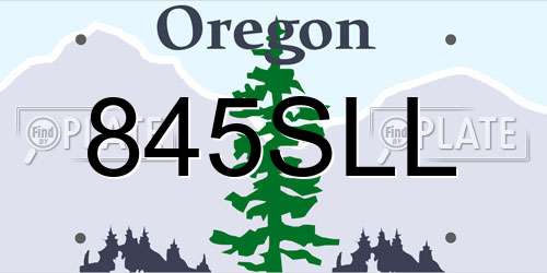 845SLL Oregon License Plate