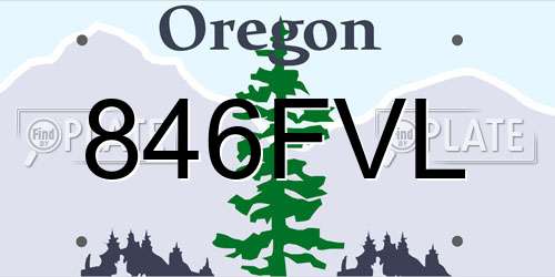 846FVL Oregon License Plate