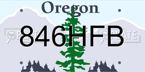 846HFB Oregon License Plate