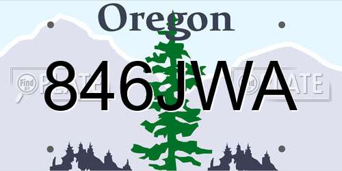 846JWA Oregon License Plate