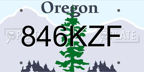 846KZF Oregon License Plate