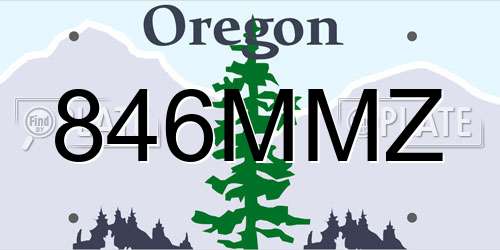 846MMZ Oregon License Plate