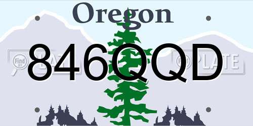 846QQD Oregon License Plate