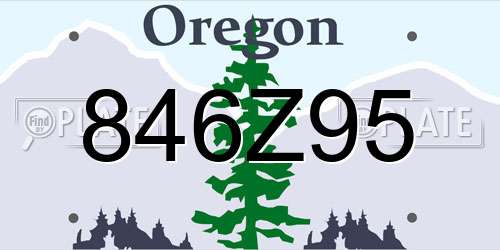 846Z95 Oregon License Plate