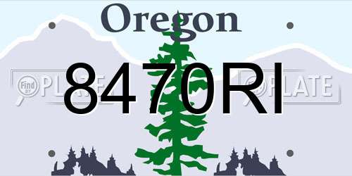 8470RI Oregon License Plate