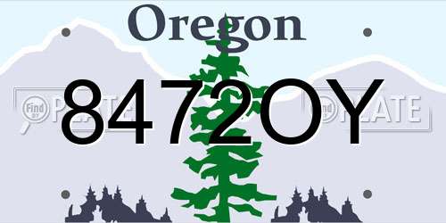 8472OY Oregon License Plate