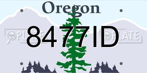 8477ID Oregon License Plate
