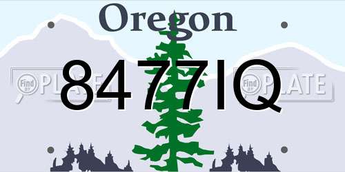 8477IQ Oregon License Plate
