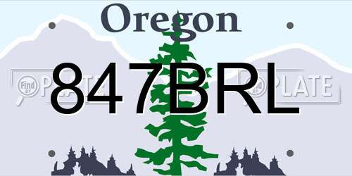 847BRL Oregon License Plate