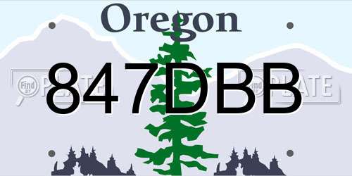 847DBB Oregon License Plate
