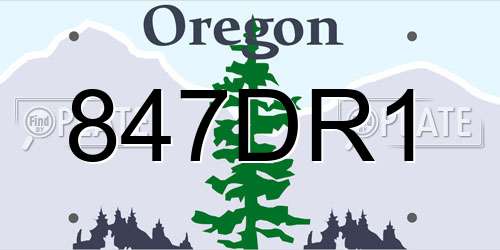 847DR1 Oregon License Plate