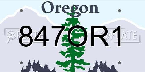 847OR1 Oregon License Plate