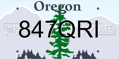 847QRI Oregon License Plate