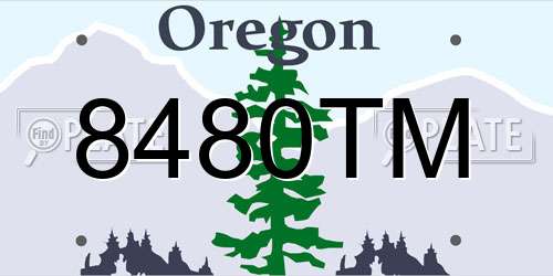 8480TM Oregon License Plate