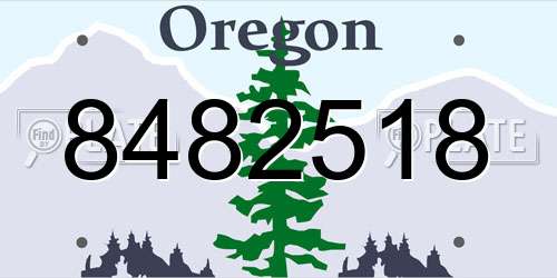 8482518 Oregon License Plate