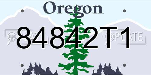 84842T1 Oregon License Plate