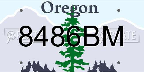 8486BM Oregon License Plate