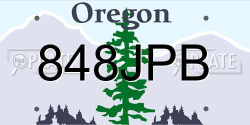 848JPB Oregon License Plate