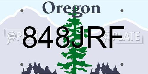 848JRF Oregon License Plate