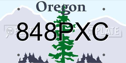 848PXC Oregon License Plate