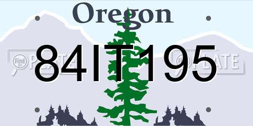 84IT195 Oregon License Plate