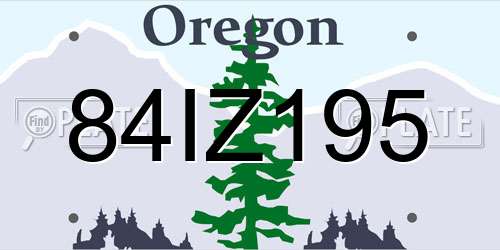 84IZ195 Oregon License Plate