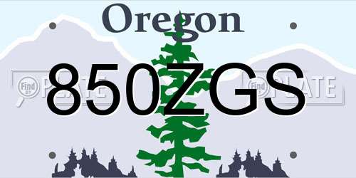 850ZGS Oregon License Plate