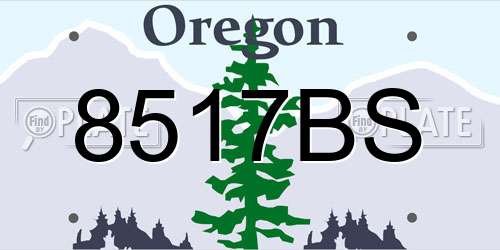 8517BS Oregon License Plate