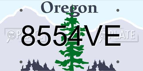 8554VE Oregon License Plate