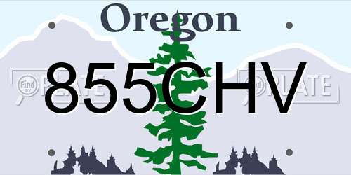 855CHV Oregon License Plate