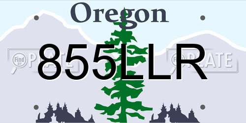 855LLR Oregon License Plate