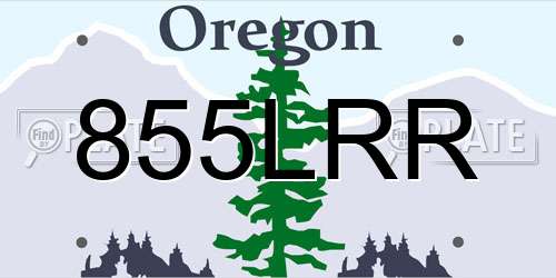 855LRR Oregon License Plate