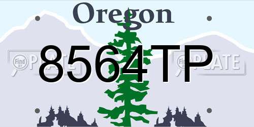 8564TP Oregon License Plate