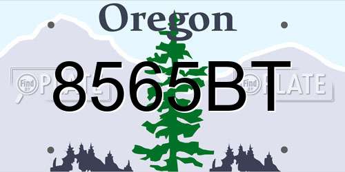 8565BT Oregon License Plate