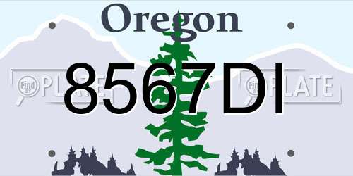 8567DI Oregon License Plate