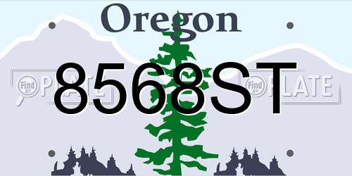 8568ST Oregon License Plate
