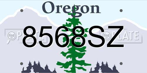 8568SZ Oregon License Plate