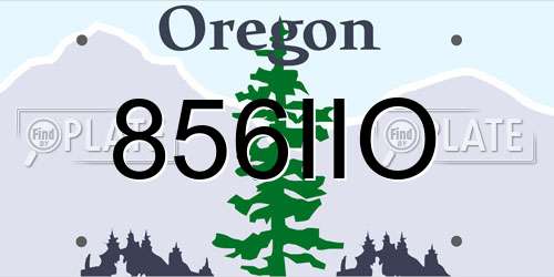 856IIO Oregon License Plate