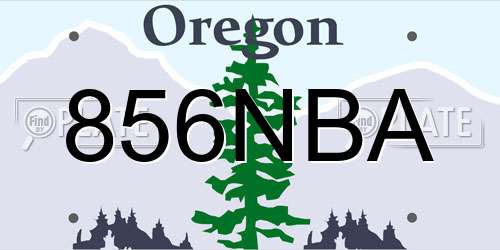 856NBA Oregon License Plate