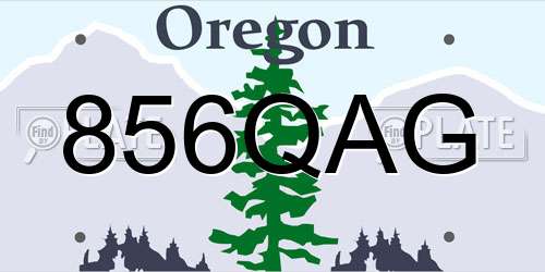 856QAG Oregon License Plate