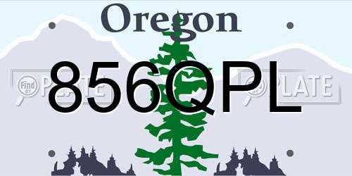 856QPL Oregon License Plate