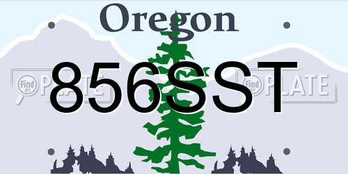 856SST Oregon License Plate