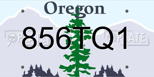 856TQ1 Oregon License Plate