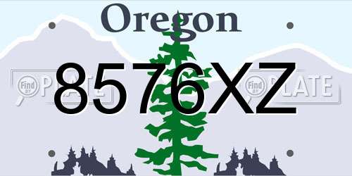 8576XZ Oregon License Plate