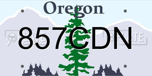 857CDN Oregon License Plate
