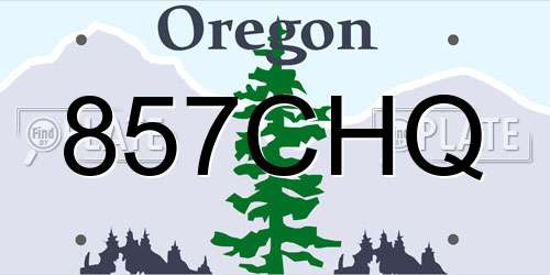 857CHQ Oregon License Plate