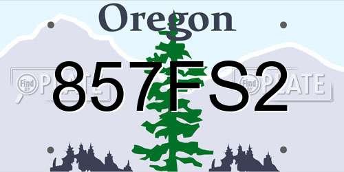 857FS2 Oregon License Plate