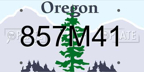 857M41 Oregon License Plate